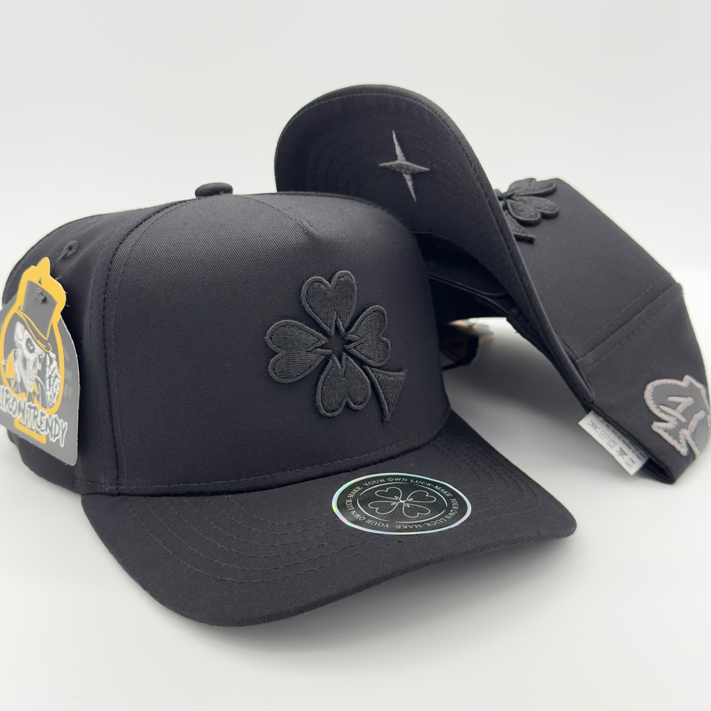 Lucky Black Clover Curved Cap