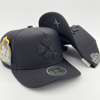 Lucky Black Clover Curved Cap