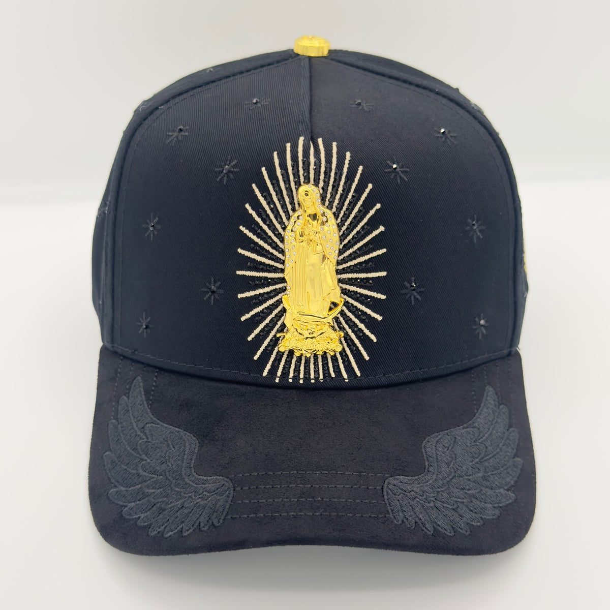 Golden Virgencita Luxury Elegant Semi-Curved Cap