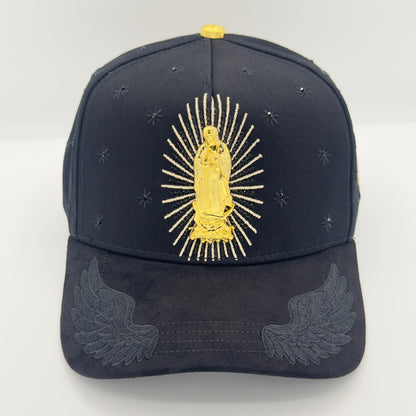 Golden Virgencita Luxury Elegant Semi-Curved Cap