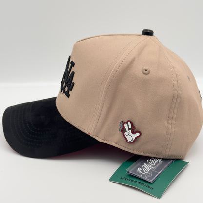 Beige LALALA Raining Money Semi-Curved Cap