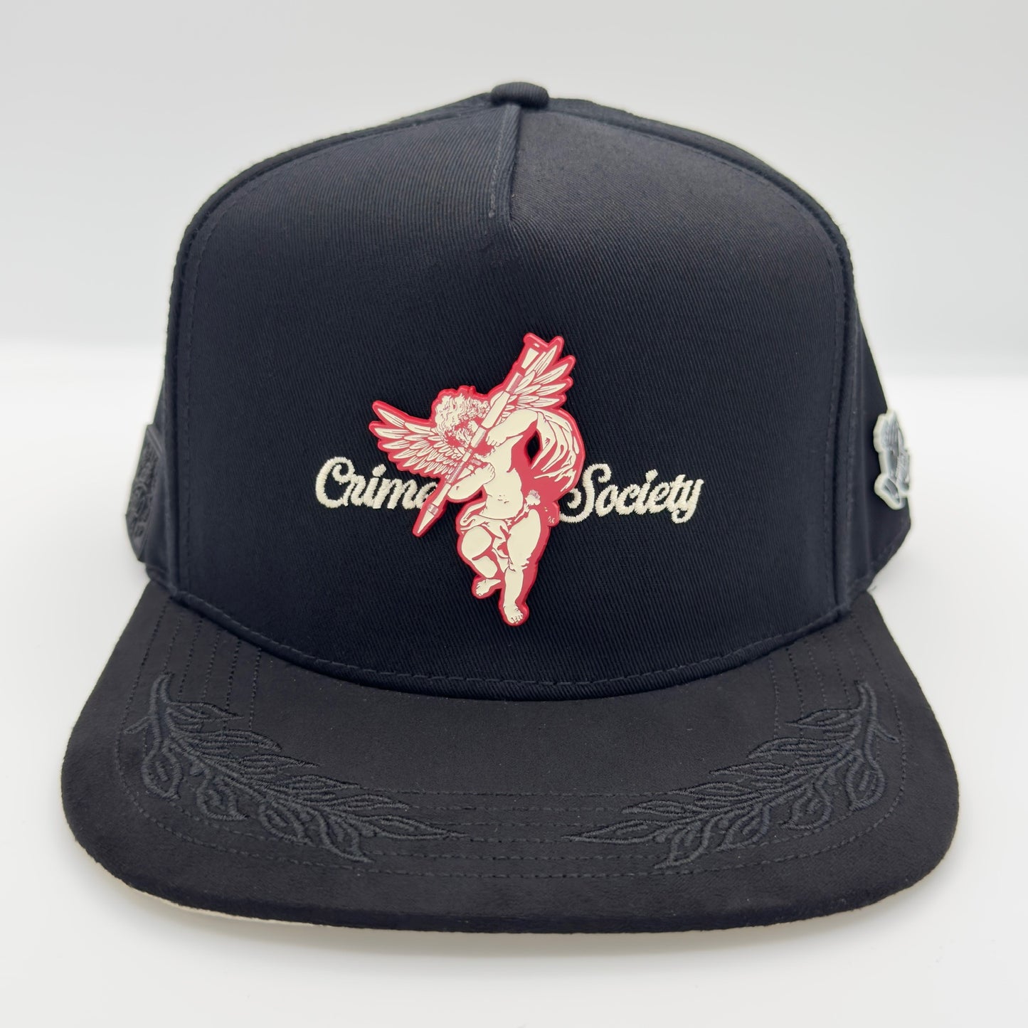 Red Angel Black Flat Cap