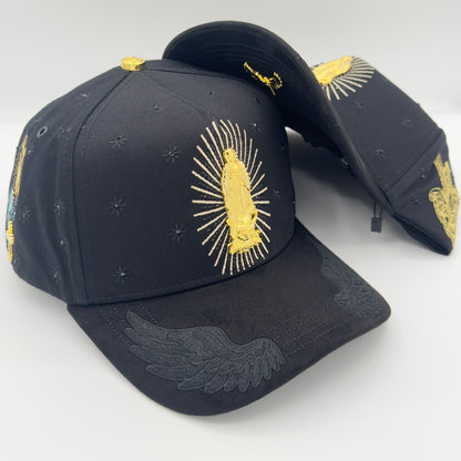 Golden Virgencita Luxury Elegant Semi-Curved Cap