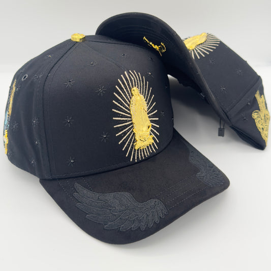 Golden Virgencita Luxury Elegant Semi-Curved Cap