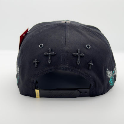 Black Los Angeles City Semi-Curved Cap