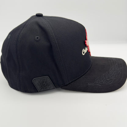 Red Angel Black Curved Cap