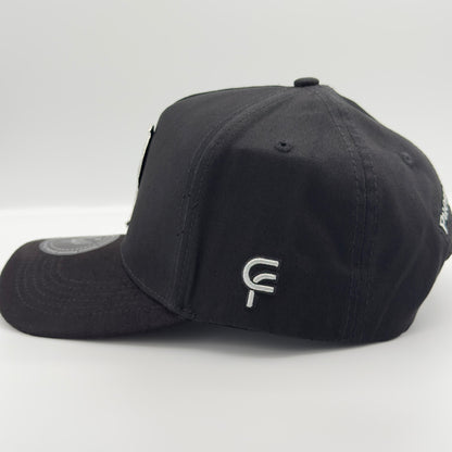 New Edition Black Silver Rooster Semi-Curved Cap