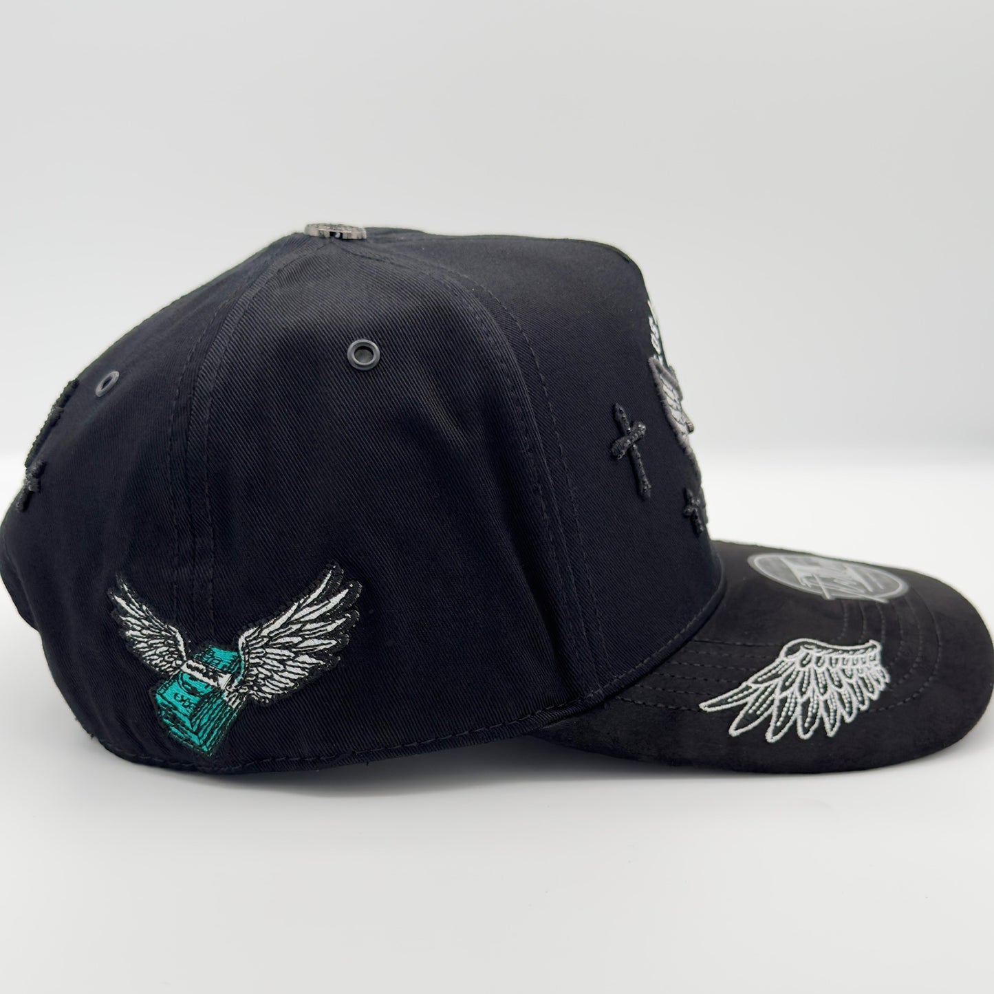 Black Los Angeles City Semi-Curved Cap