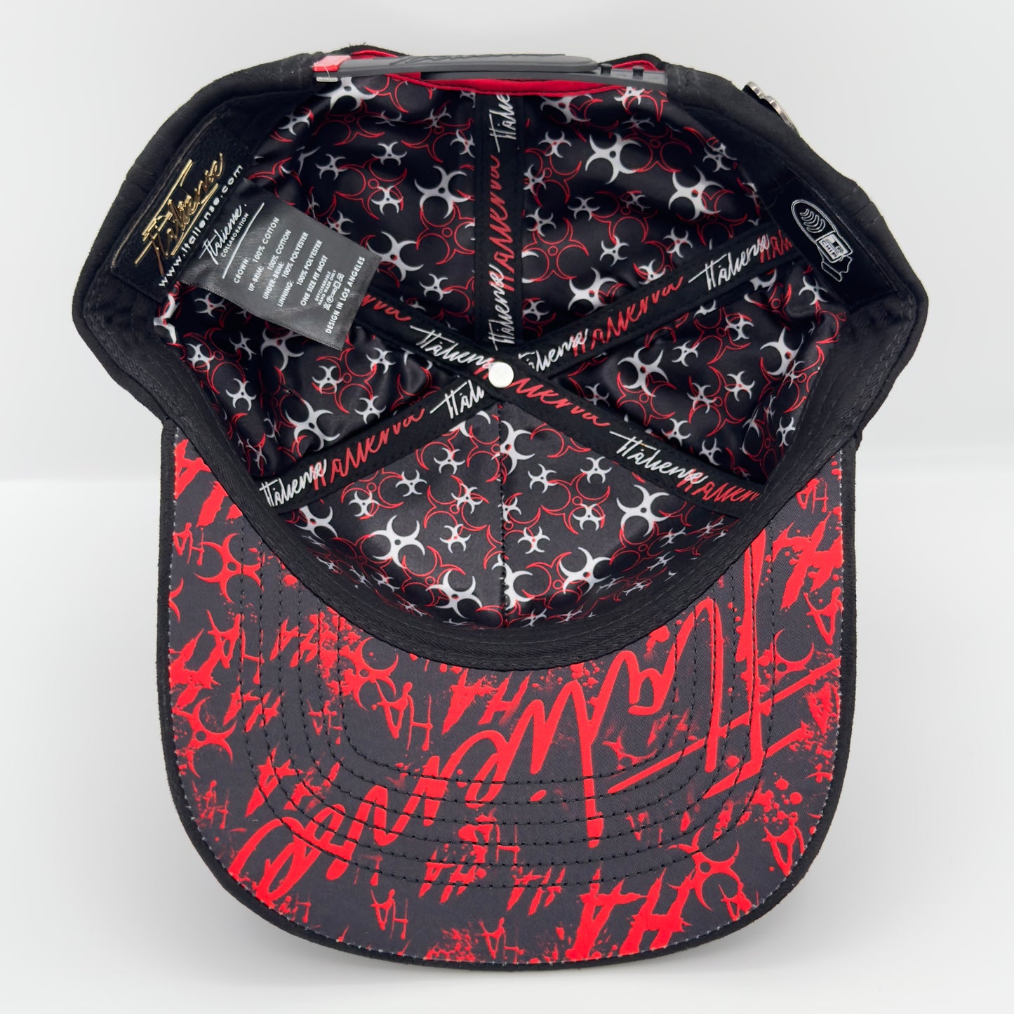 Black/Red Chino Antrax Semi-Curved Cap