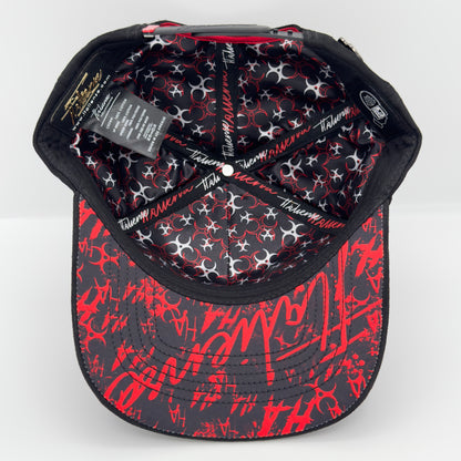 Black/Red Chino Antrax Semi-Curved Cap