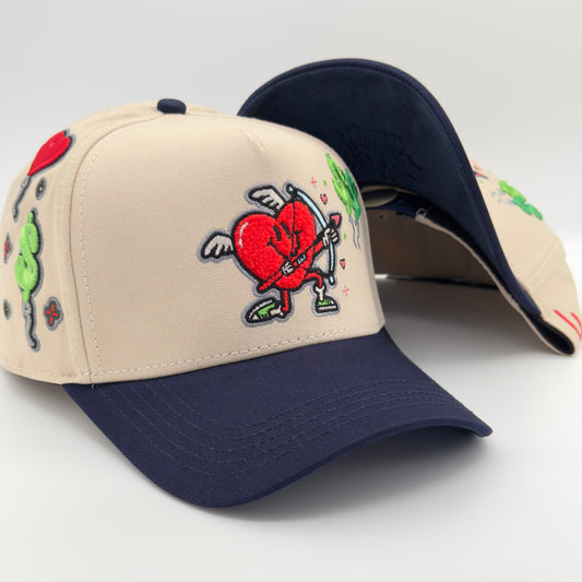 Beige/Blue Money Love Cap