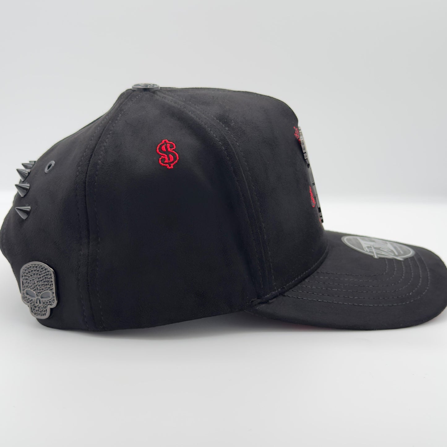 Black/Red Chino Antrax Semi-Curved Cap