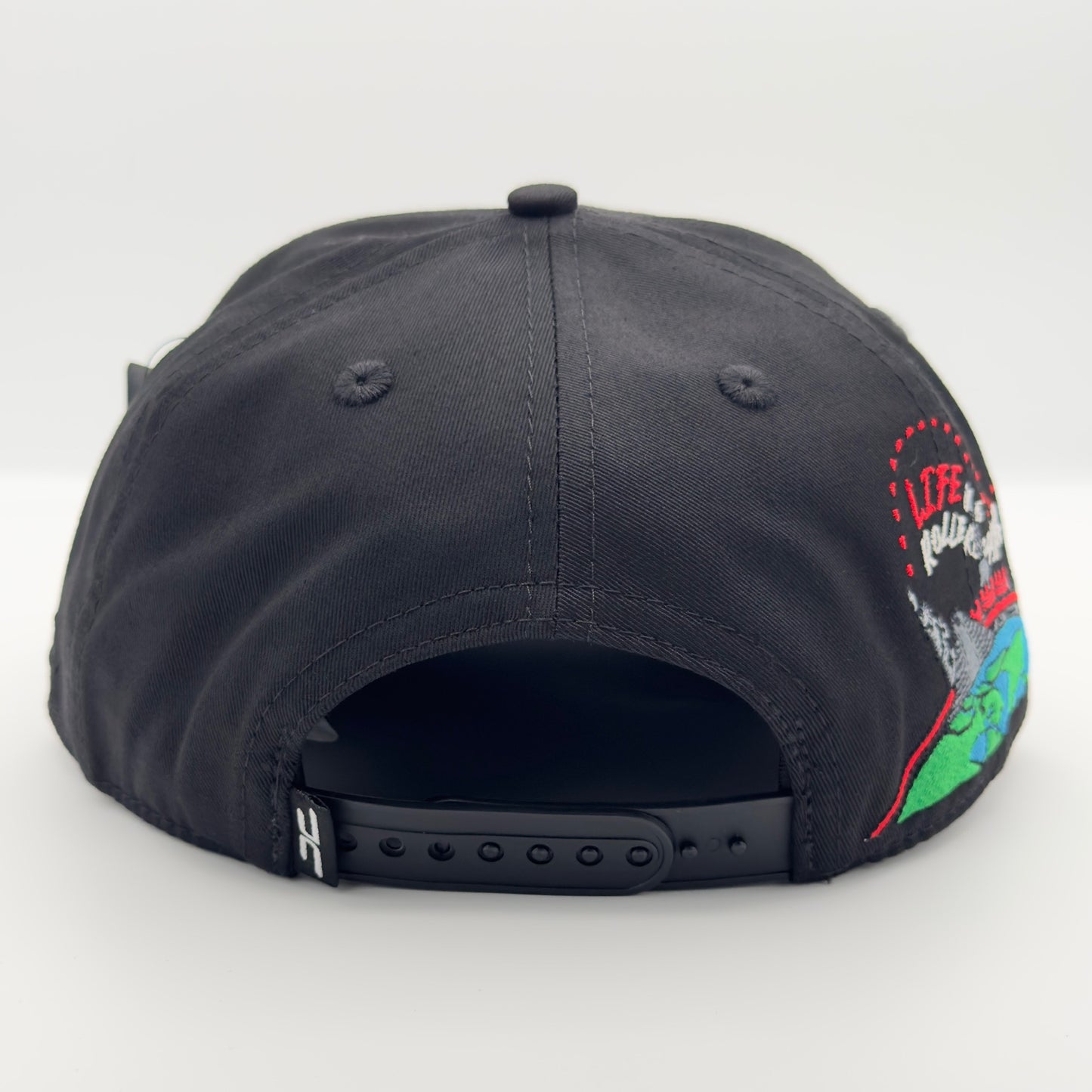 Black University of Life Flat Cap