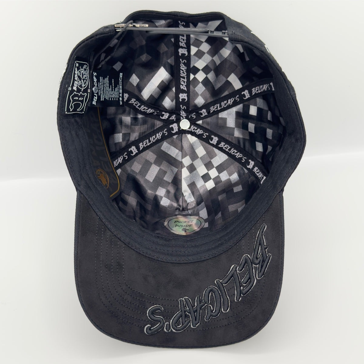 Black LA “Glitch” Fancy Elegant Semi-Curved Cap