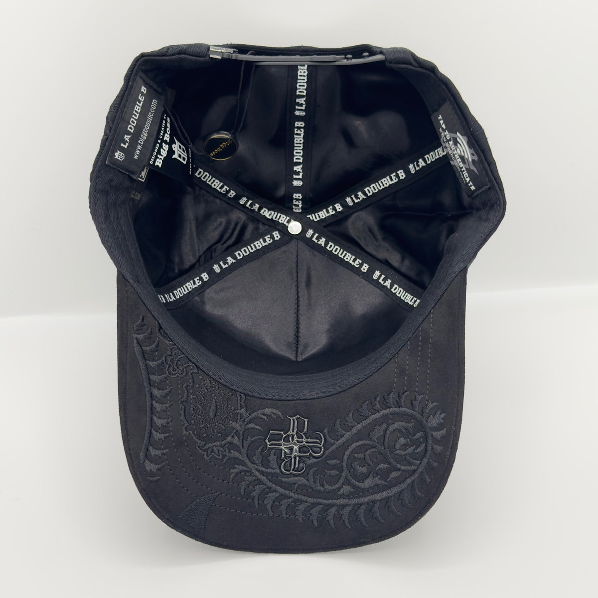 Black LA Gold Star Bandana Semi-Curved Cap