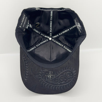 Black LA Gold Star Bandana Semi-Curved Cap