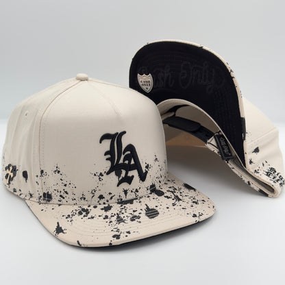 White/Black LA Flat Cap