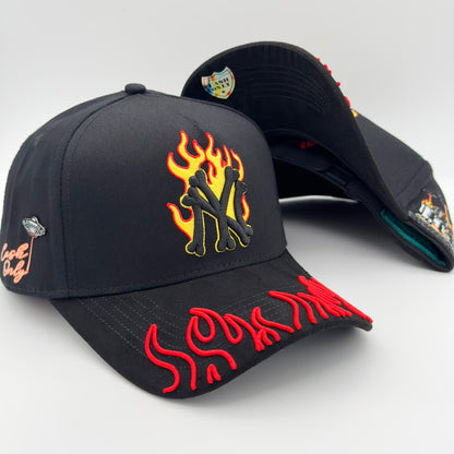 Special Edition NY In Flames Orange Curved Cap