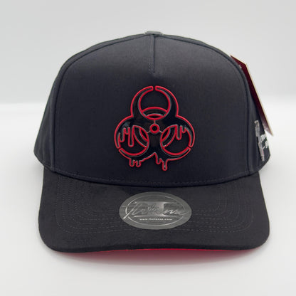 Black/Red Virus Drip Semi-Curved Cap