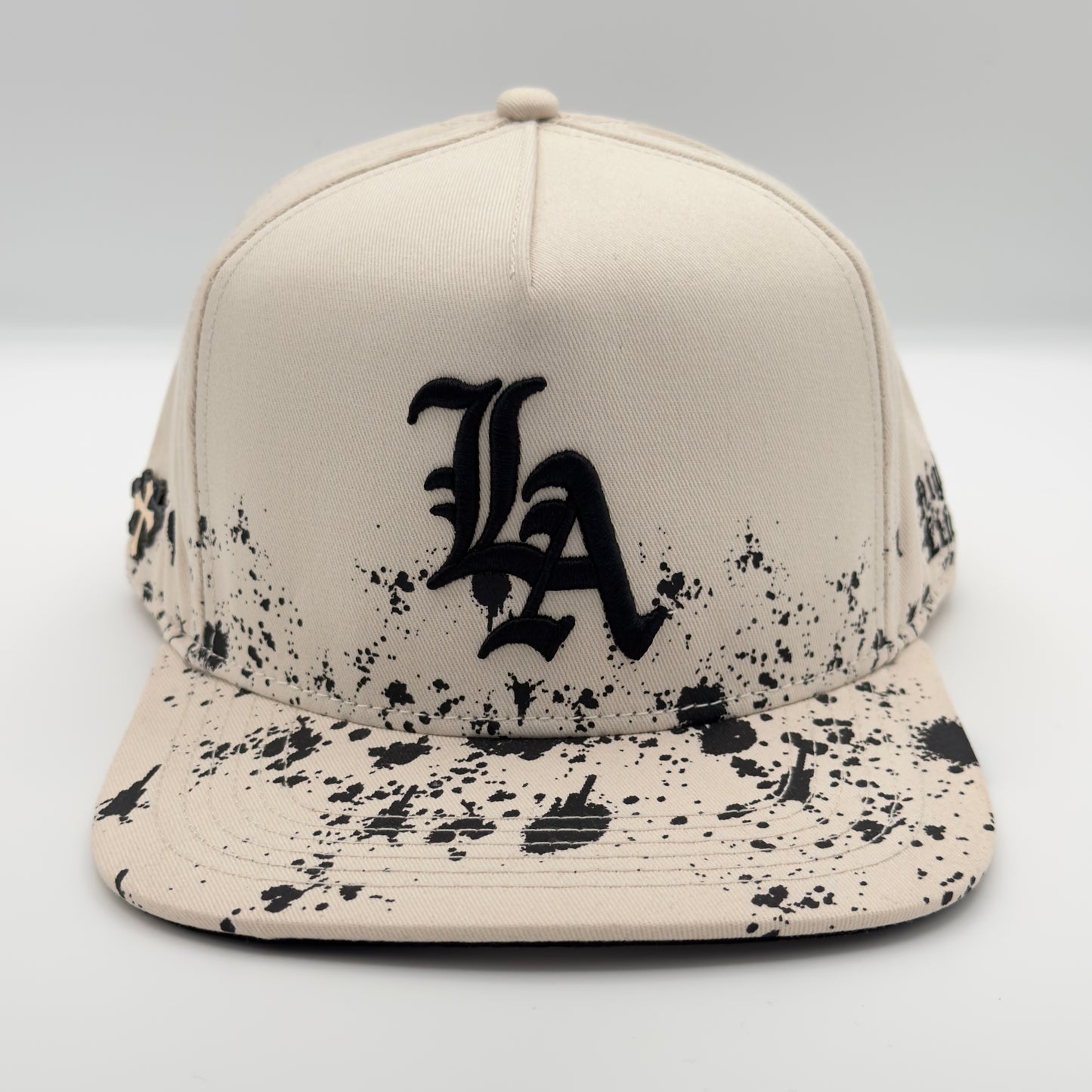 White/Black LA Flat Cap