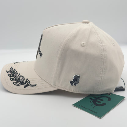 Black Angel White Curved Cap