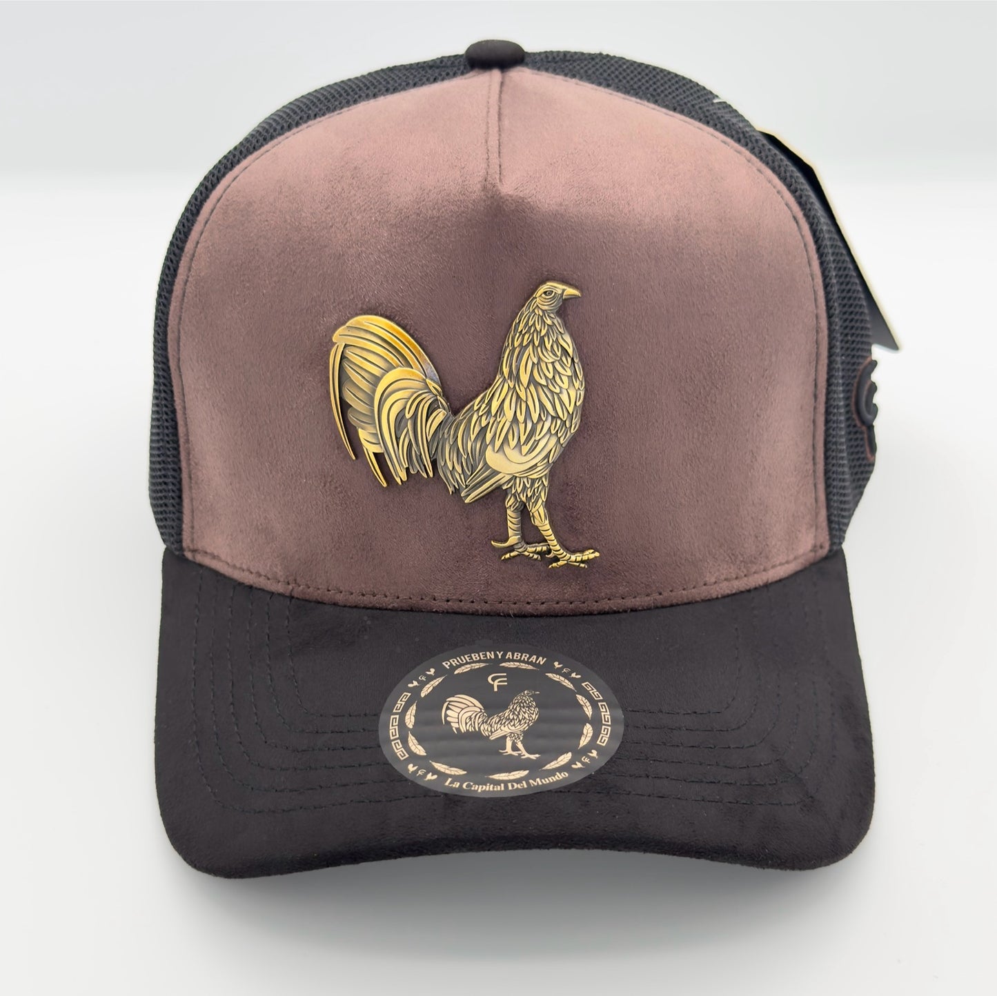 Brown Golden Rooster Mesh Cap