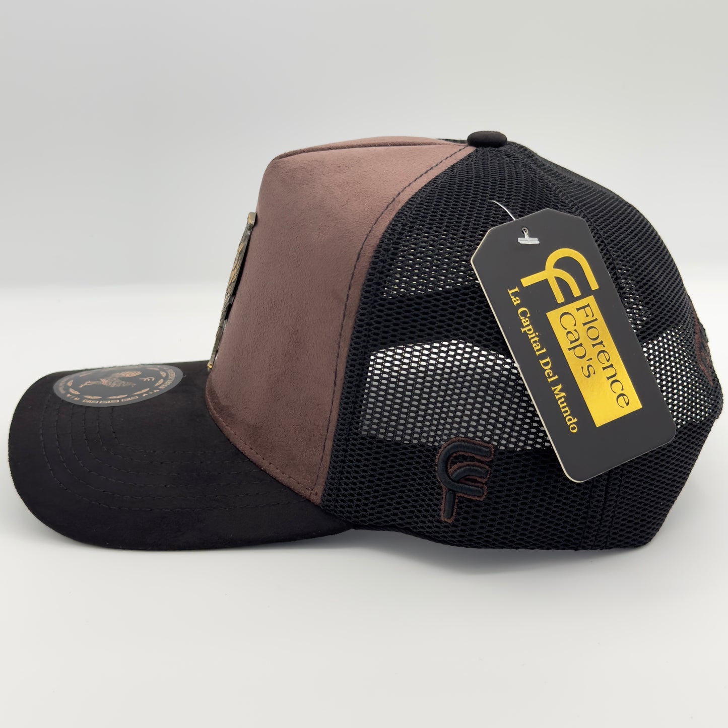 Brown Golden Rooster Mesh Cap