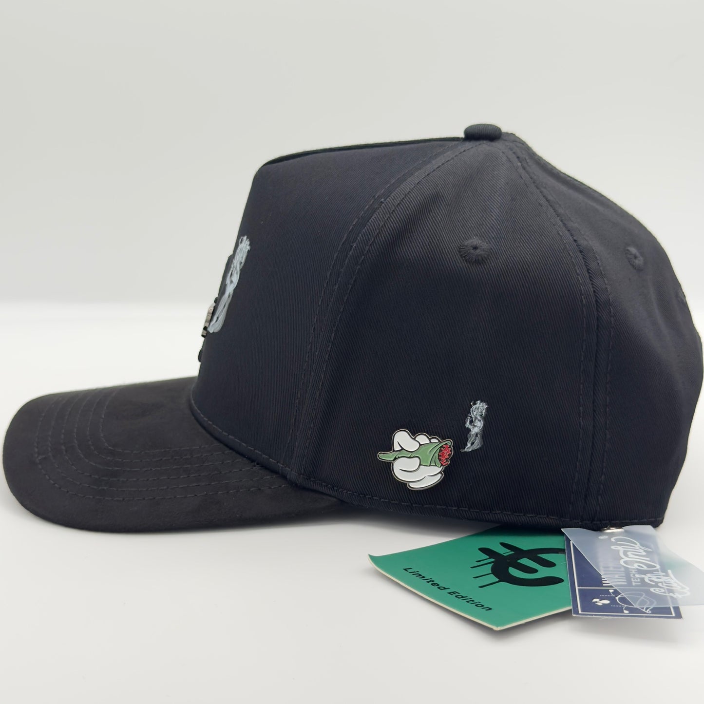 Black LA Smoking Semi-Curved Cap