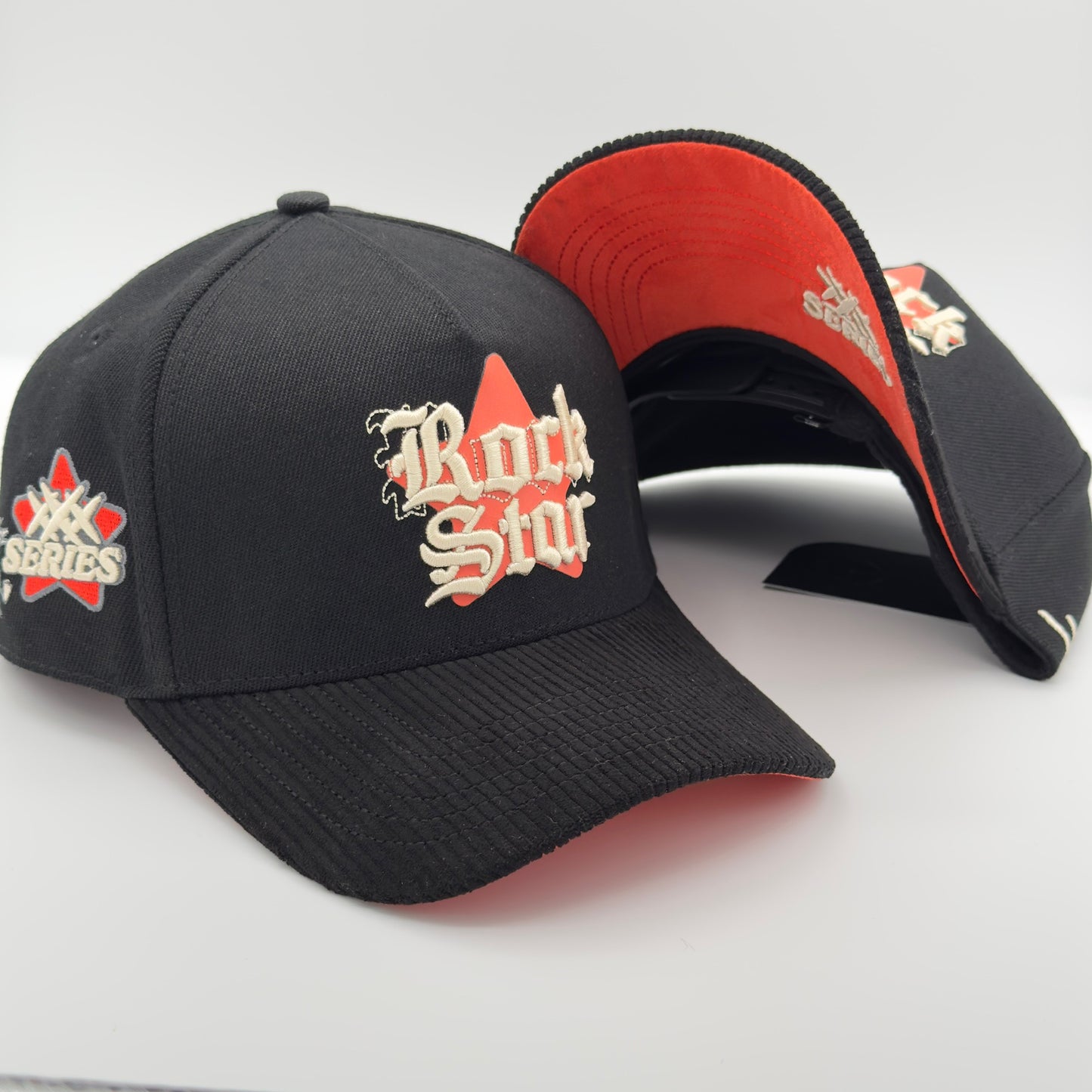 Black/Orange Rockstar Cap