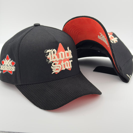 Black/Orange Rockstar Cap