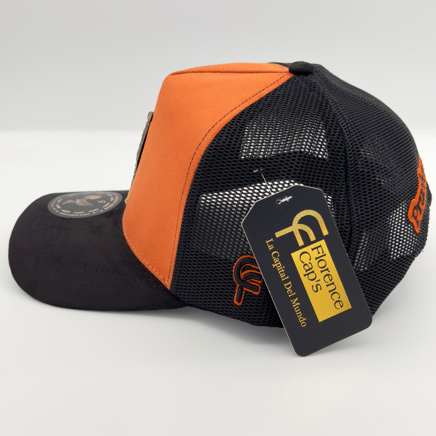 Orange Golden Rooster Mesh Cap