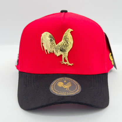 New Edition Red Golden Rooster Semi-Curved Cap