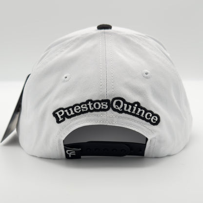 New Edition Black Rooster White Semi-Curved Cap