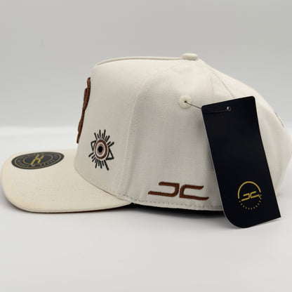 Beige/Brown Cash Money Flat Cap