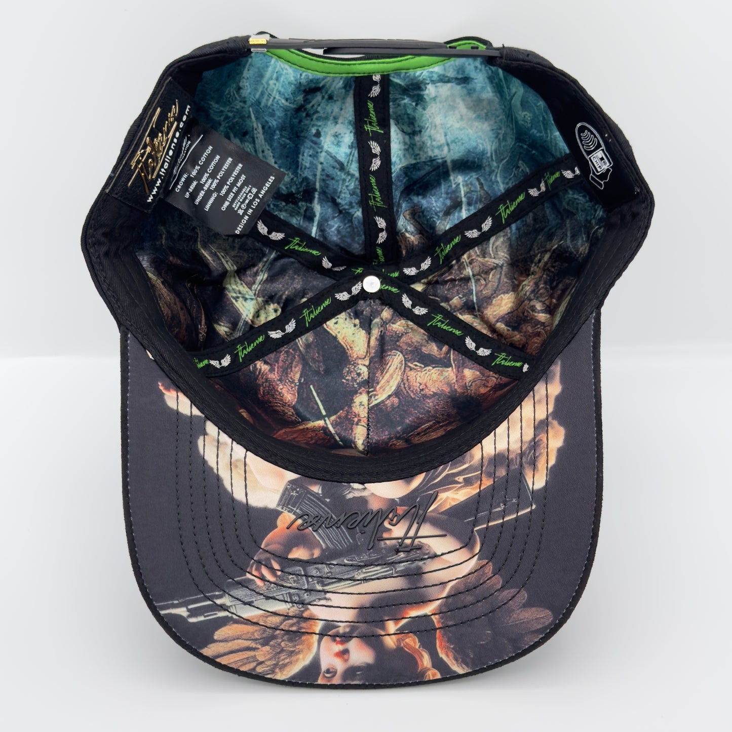 Black Los Angeles City Semi-Curved Cap