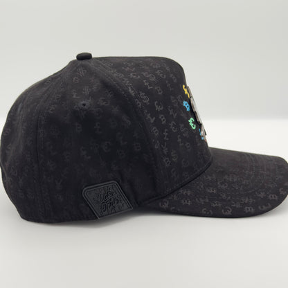 Black Print Panther Semi-Curved Cap