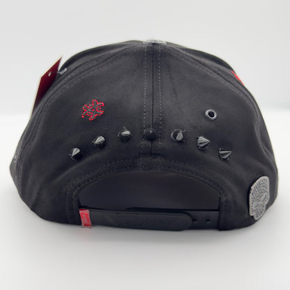 Black/Red Chino Antrax Semi-Curved Cap