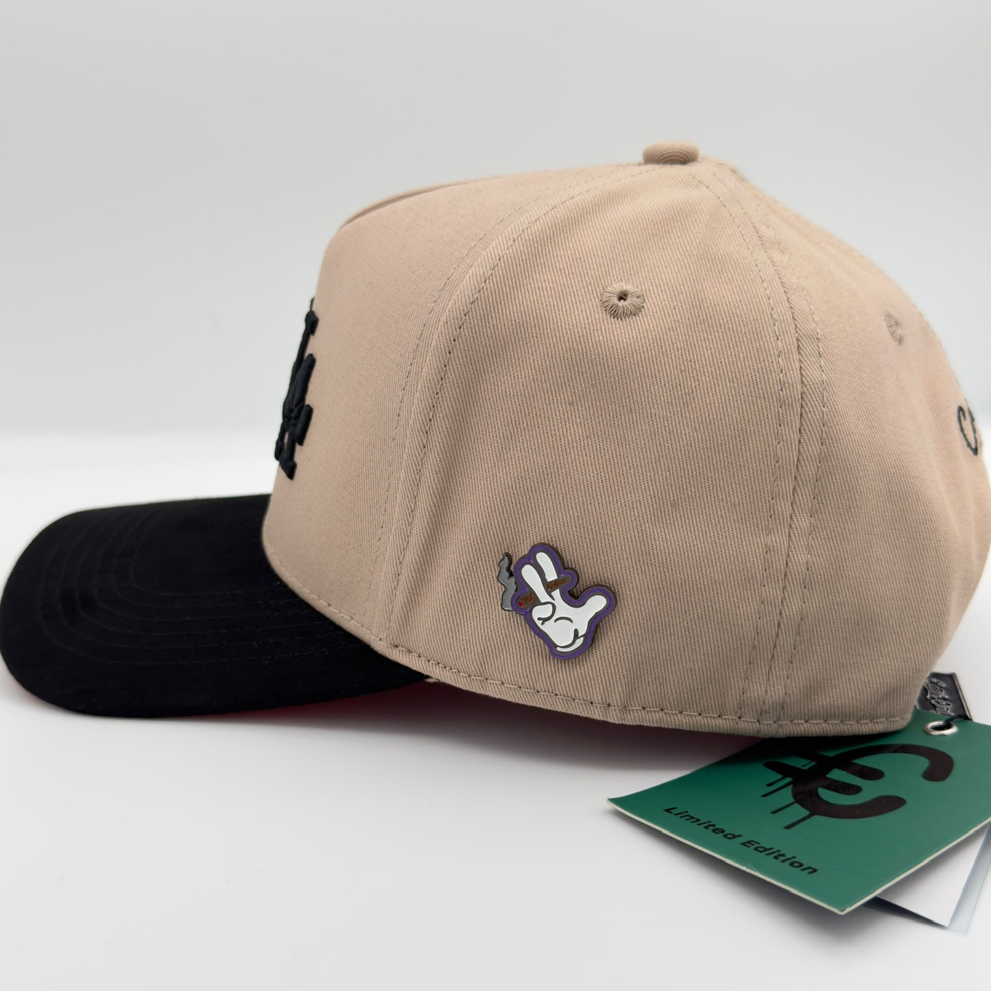Beige LA LA LA Curved Cap