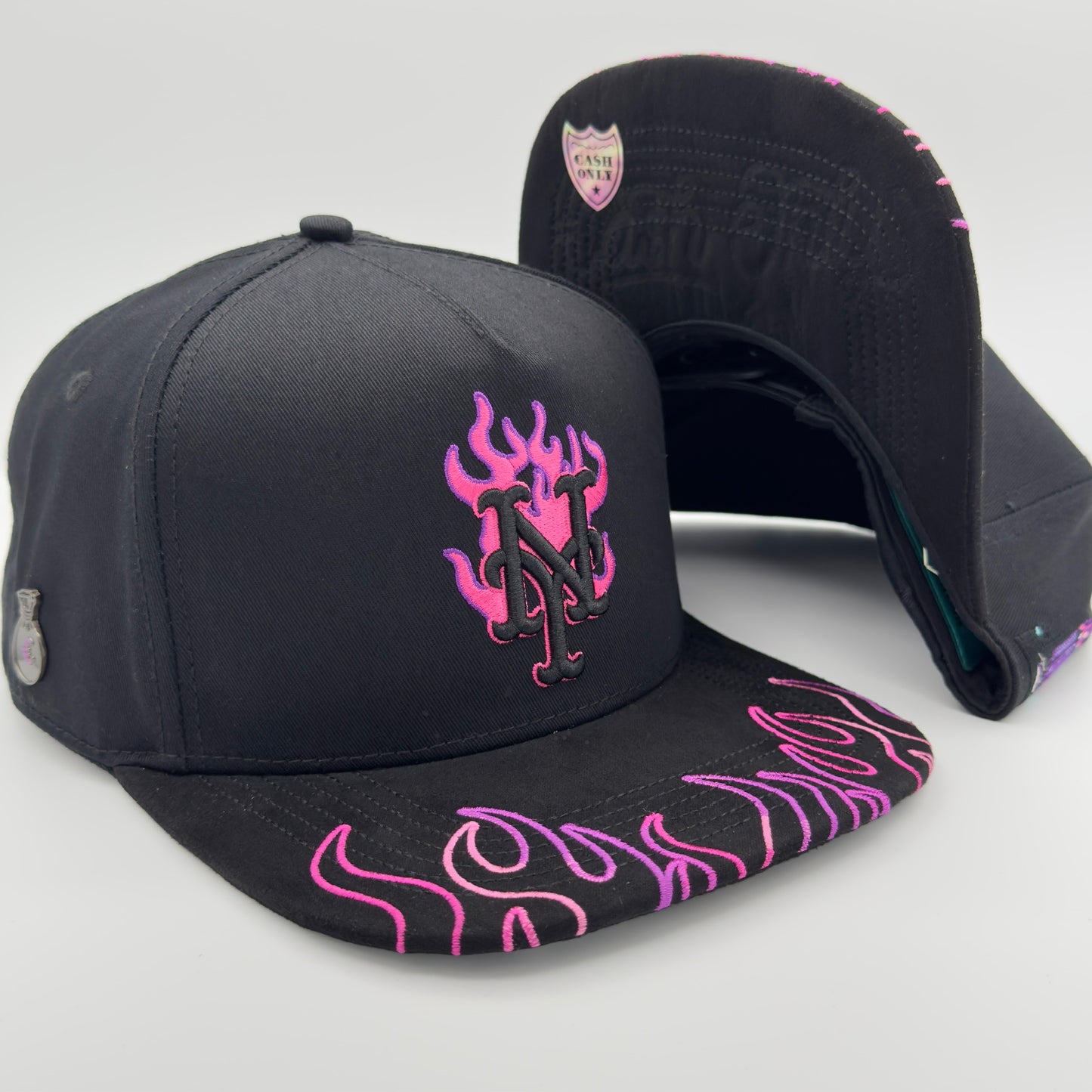 Special Edition NY In Flames Purple Flat Cap