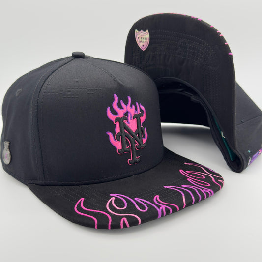 Special Edition NY In Flames Purple Flat Cap