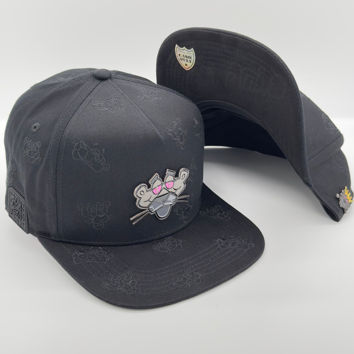 Black Faces Printed Panther Cap