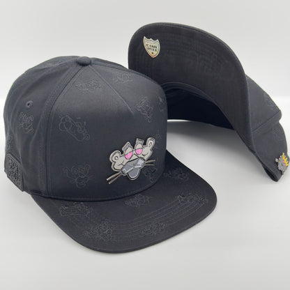 Black Faces Printed Panther Cap