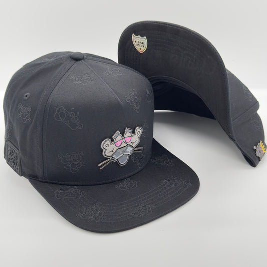 Black Faces Printed Panther Cap