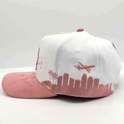 White/Pink LA Flames Elegant Cap