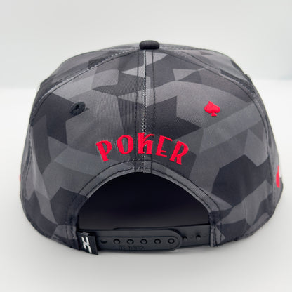 Gray Camo Poker Cap