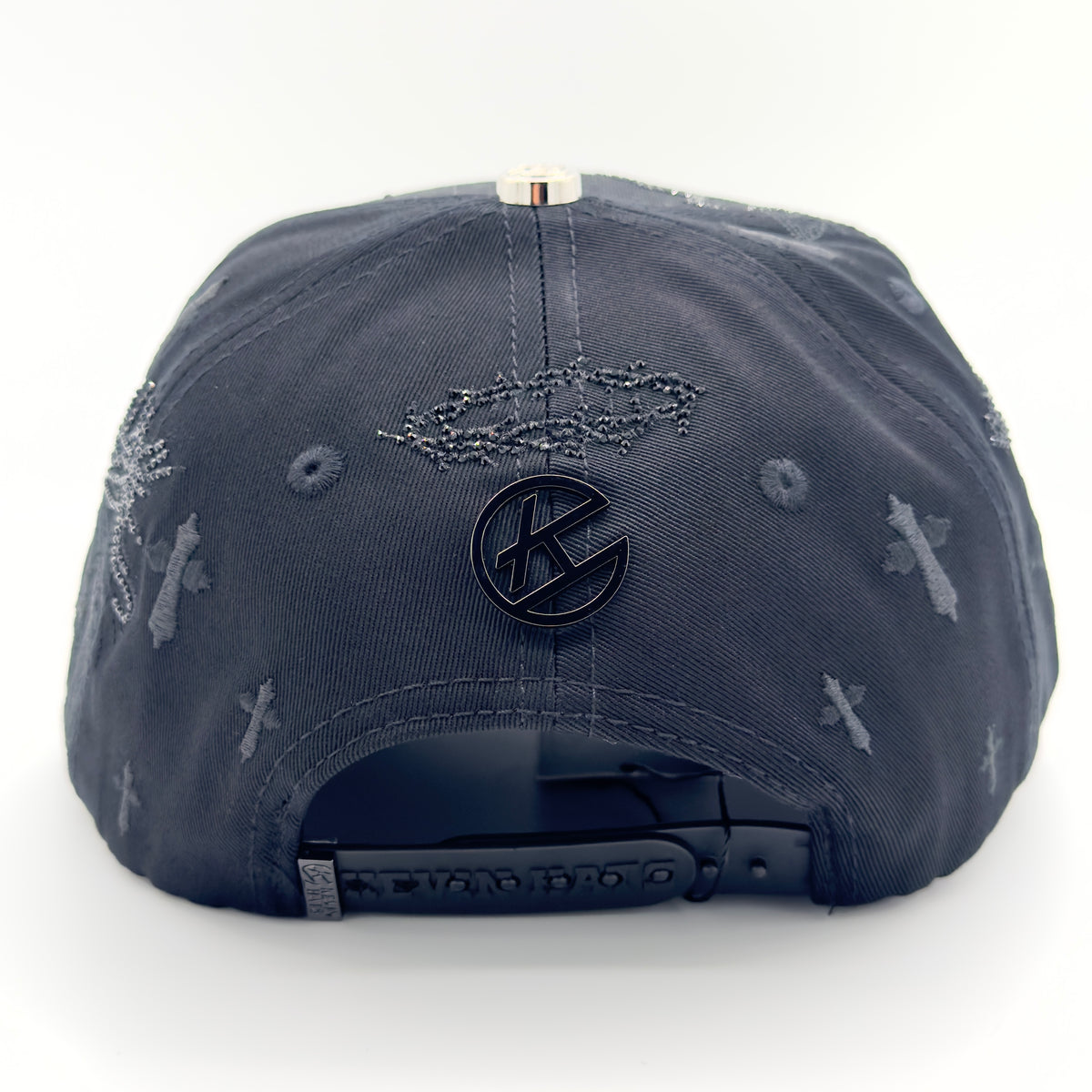 Three Crosses Semi-Curved Diamonded Cap