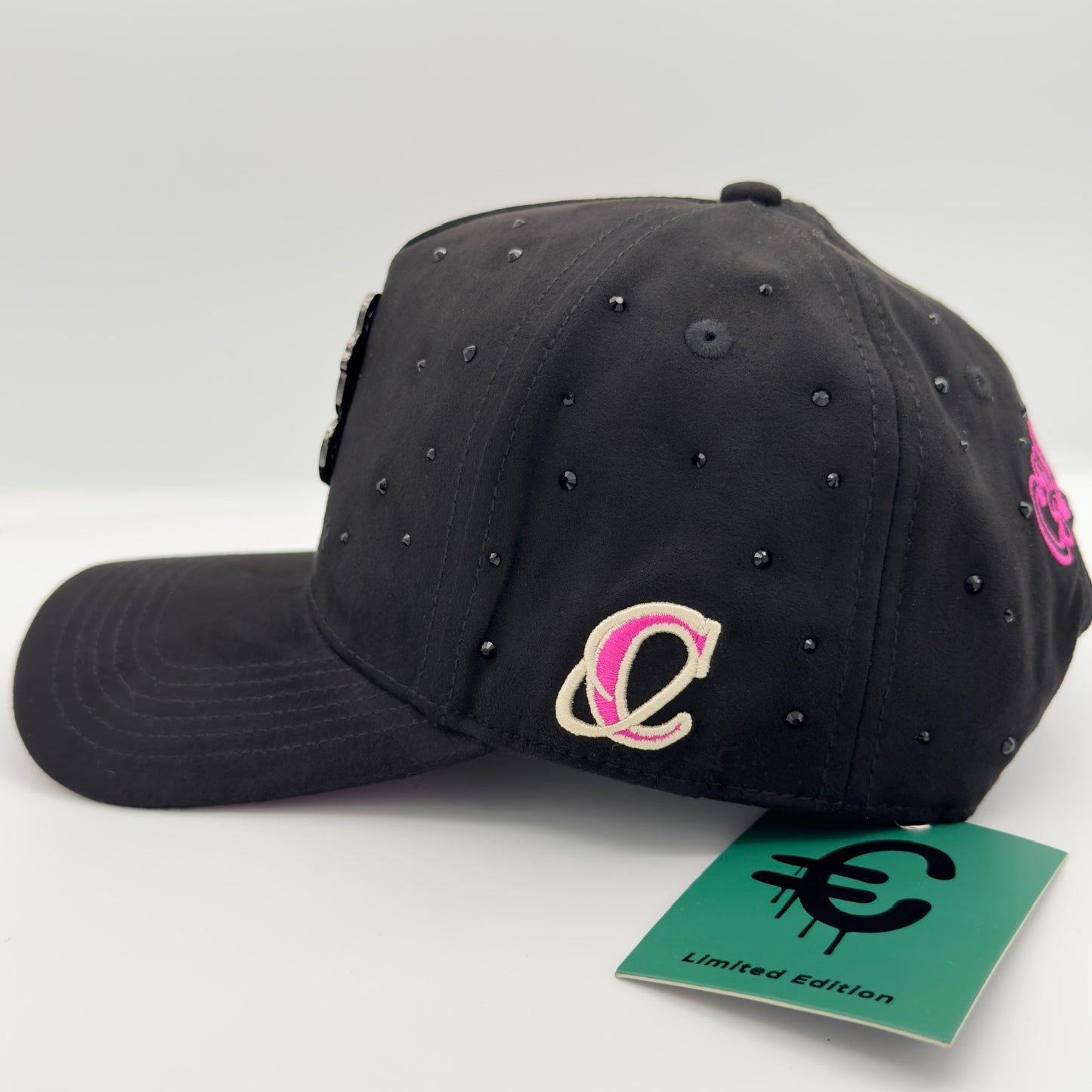 Purple Teddy Black Curved Cap