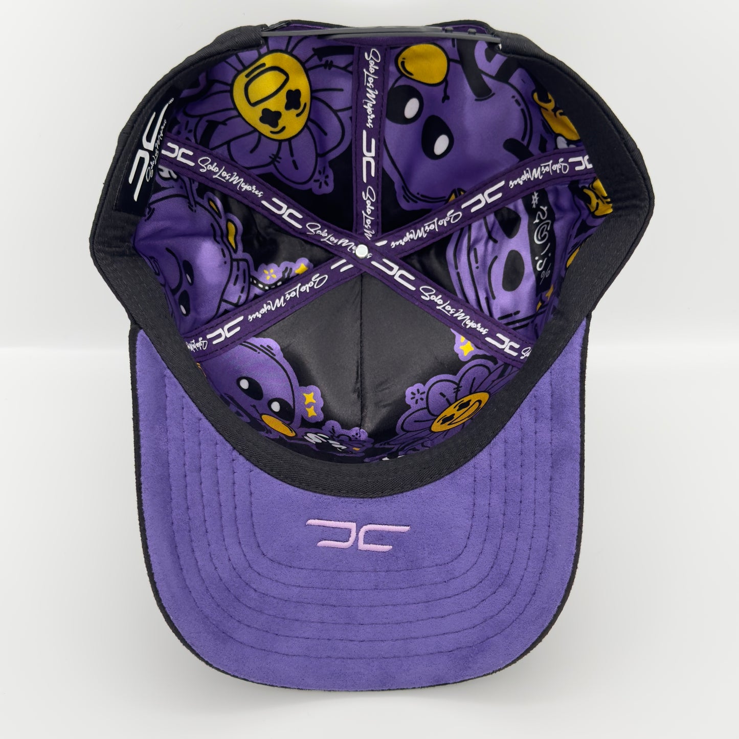 Beautiful Disaster Black/Purple Hungry Face Semi-Curved Cap