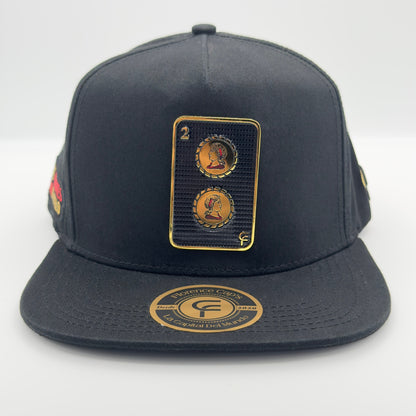 [CLEARANCE] Black Two of Golds Cap