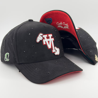 Diamonded Reverse LA Semi-Curved Cap